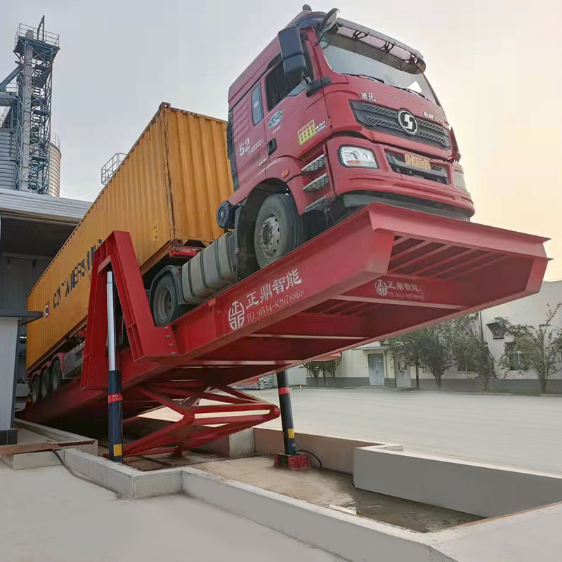 LKW-Muldenkipper mit flachem Fundament